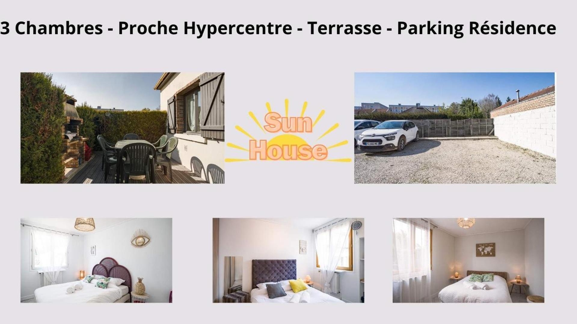 Apartamento Sun House - Terrasse Parking Privé gratuit Troyes Exterior foto