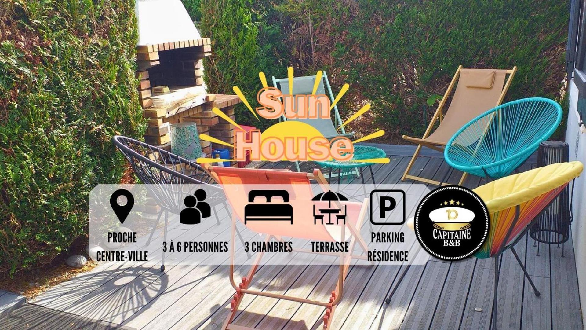Apartamento Sun House - Terrasse Parking Privé gratuit Troyes Exterior foto